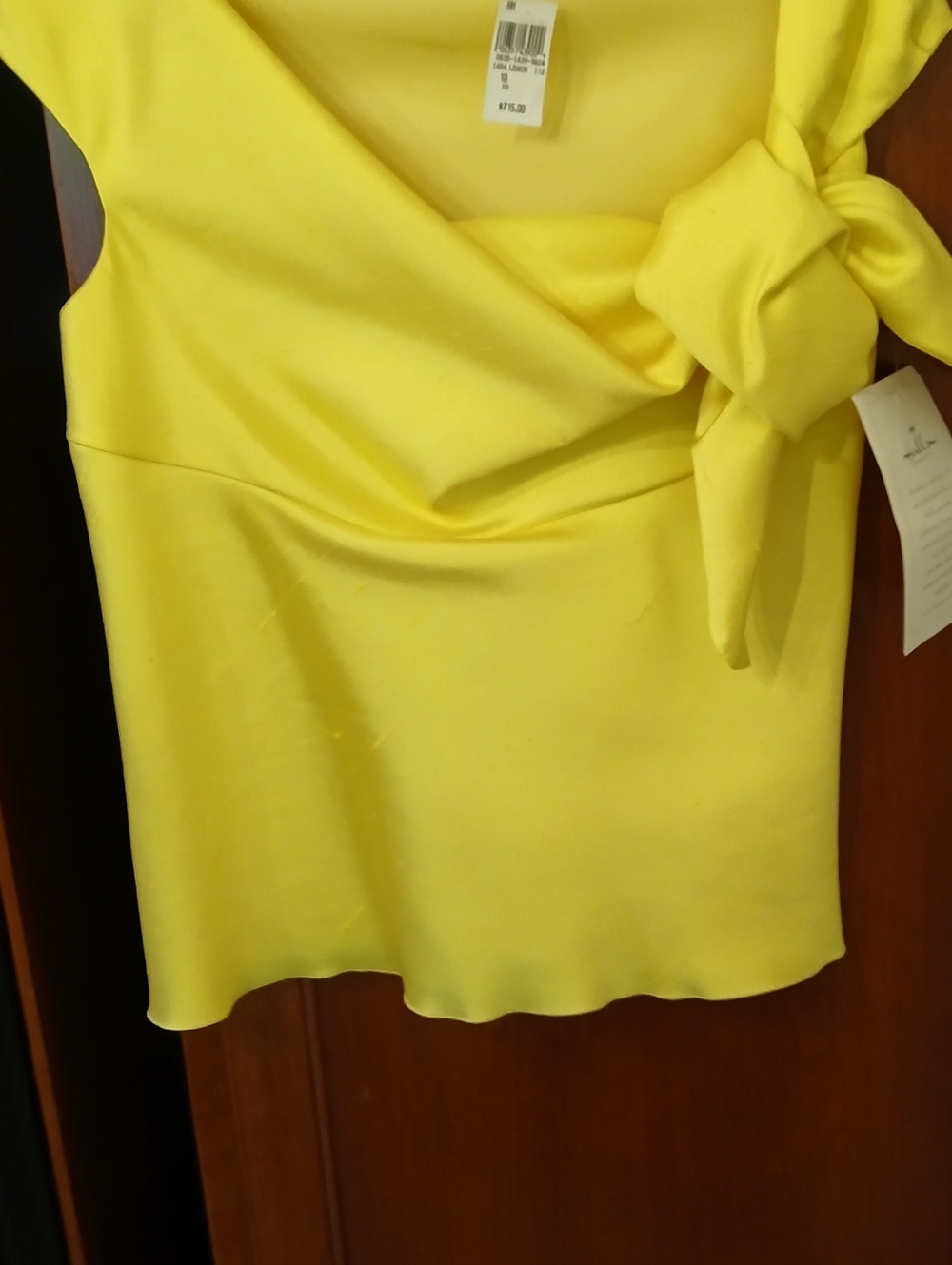 Sunny Yellow Knot-Detail Women's Top SILK With Matching Skirt⁸